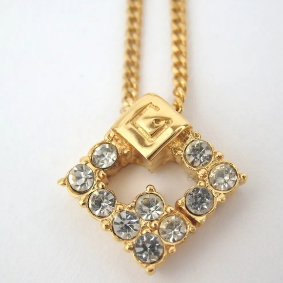 Givenchy Logo Rhinestone Necklace - Picture 2 of 5
